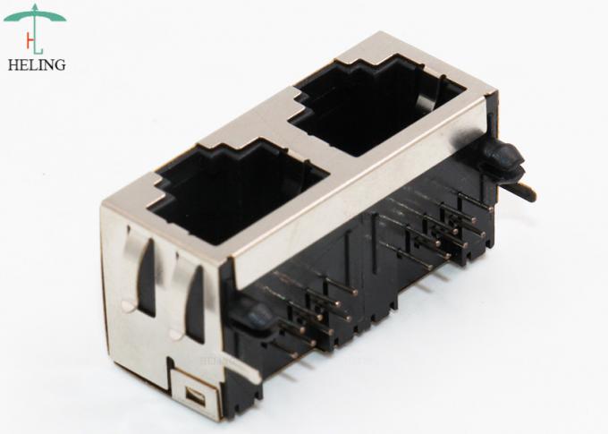 1 X 2 پورت RJ45 شبکه سوکت اتصال اترنت برای سوئیچ های غیر قابل کنترل